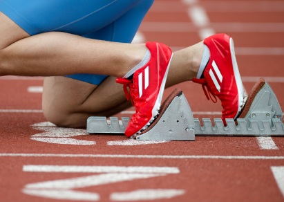 track starting blocks at olympics